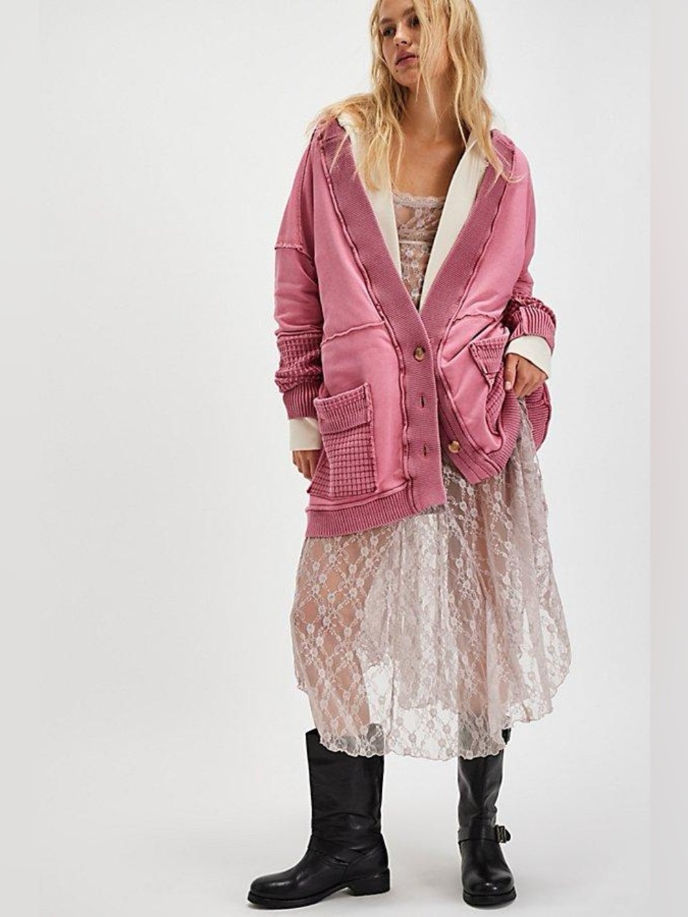We The Free Brooklyn Cardi~Pinky